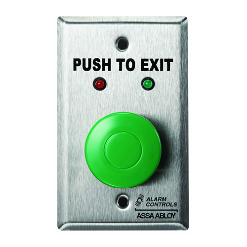 Illuminated Green Push-to-Exit Button